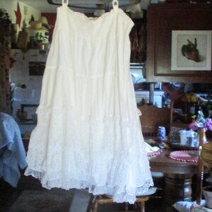 New White cotton maxi petticoat size Large
